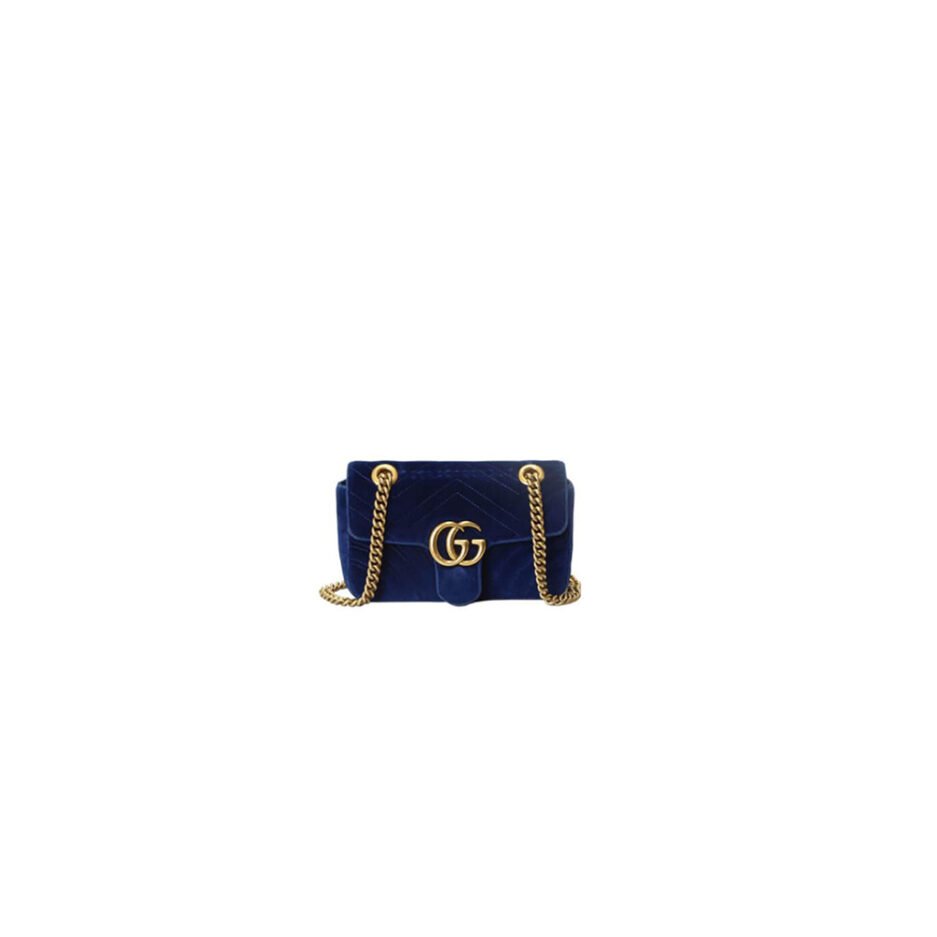 GG Velvet Small Marmont shoulder bag