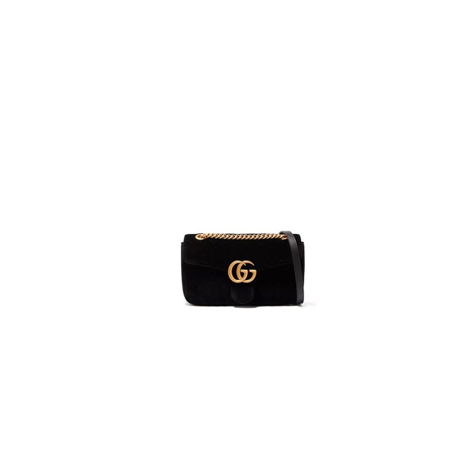 GG Velvet Small Marmont shoulder bag