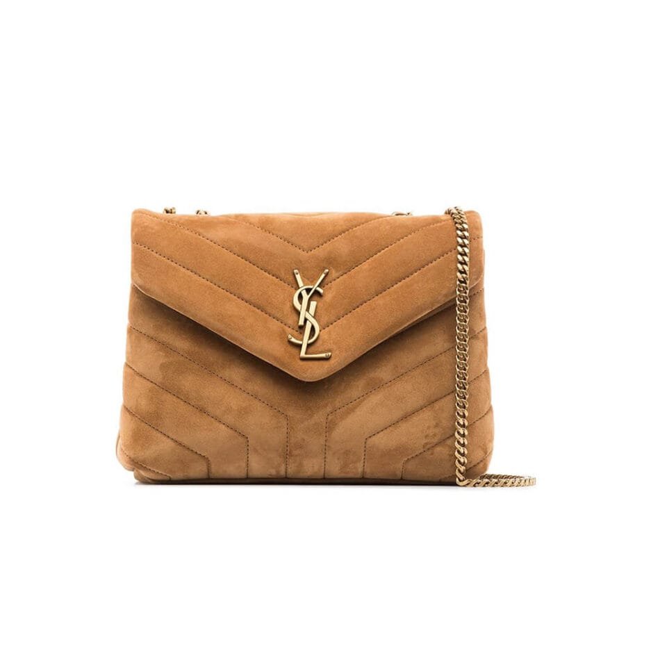 LOULOU SMALL CHAIN BAG IN "Y" QUILTED SUEDE