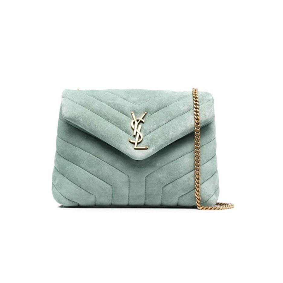 LOULOU SMALL CHAIN BAG IN "Y" QUILTED SUEDE