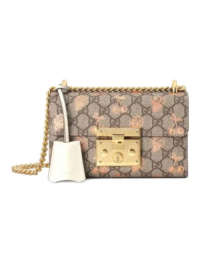 Padlock small berry shoulder bag