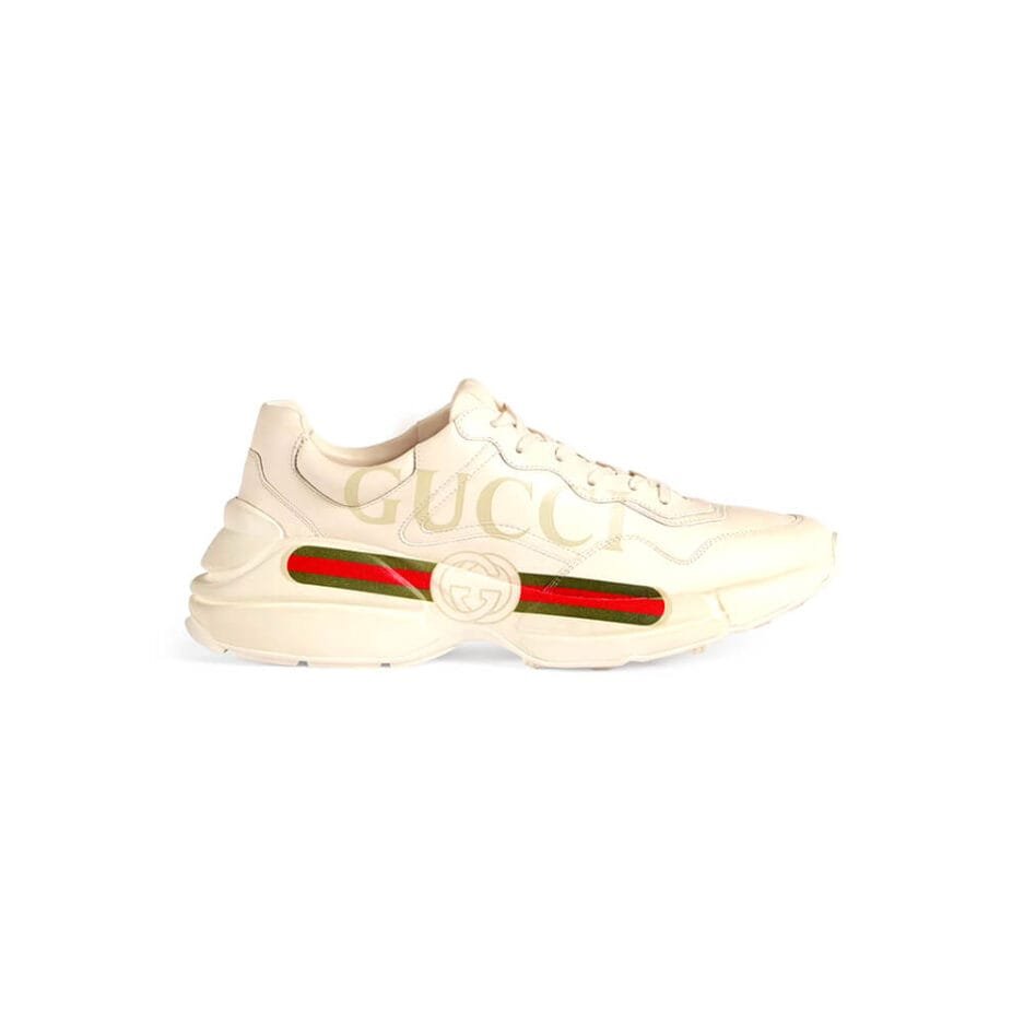 Rhyton Gucci logo leather sneaker